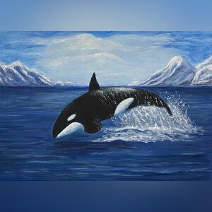 Hand Crafted Art Print - “Orca”